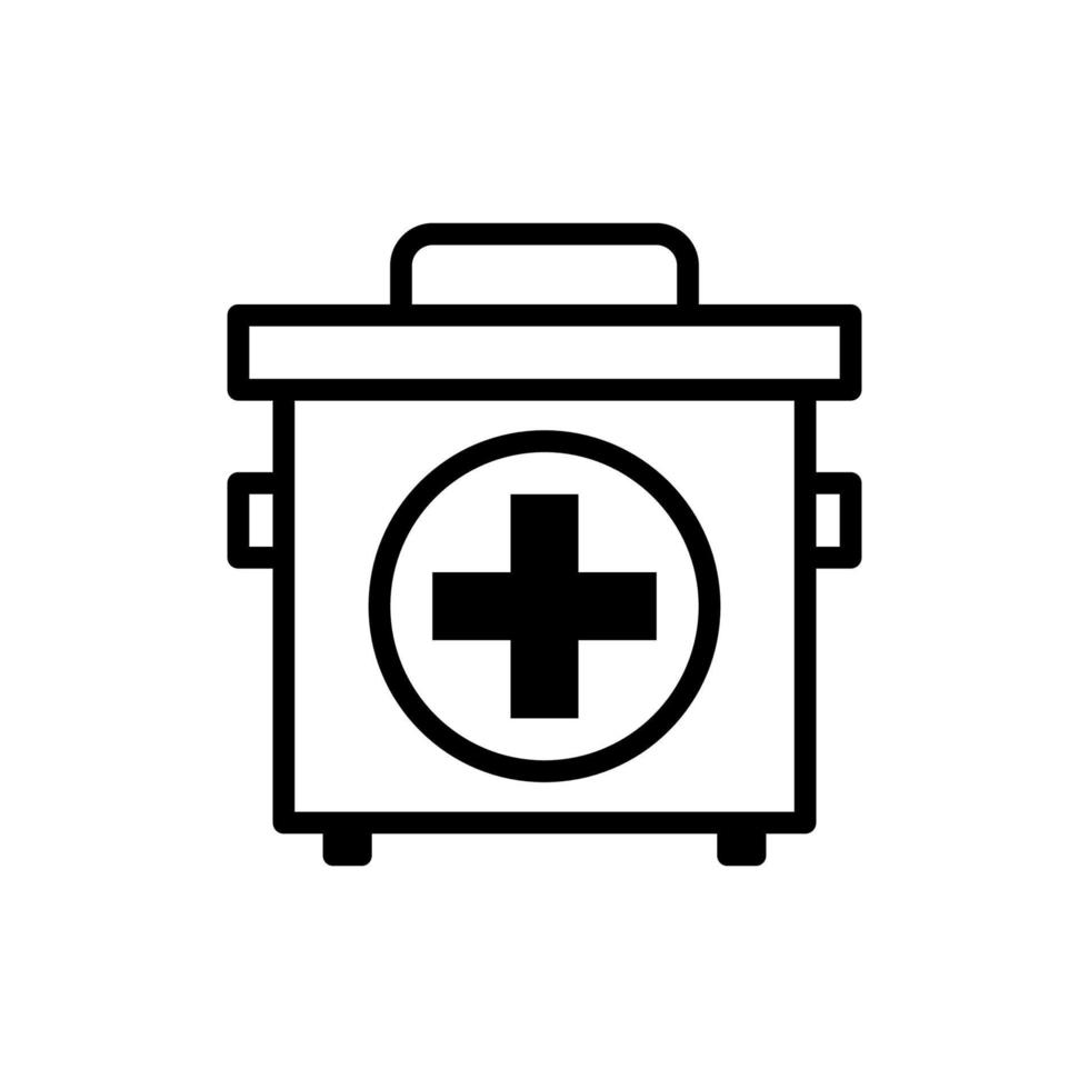 plantillas de diseño de vectores de iconos de kit médico sobre fondo blanco