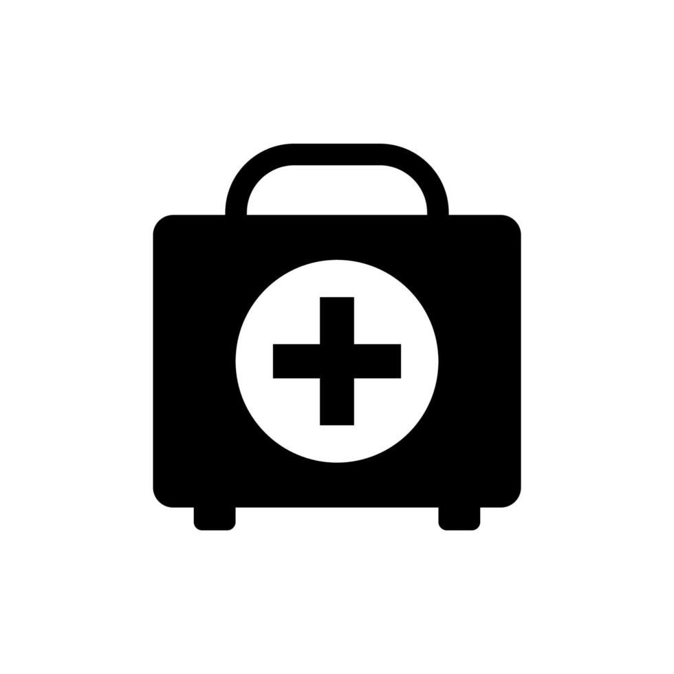 plantillas de diseño de vectores de iconos de kit médico sobre fondo blanco