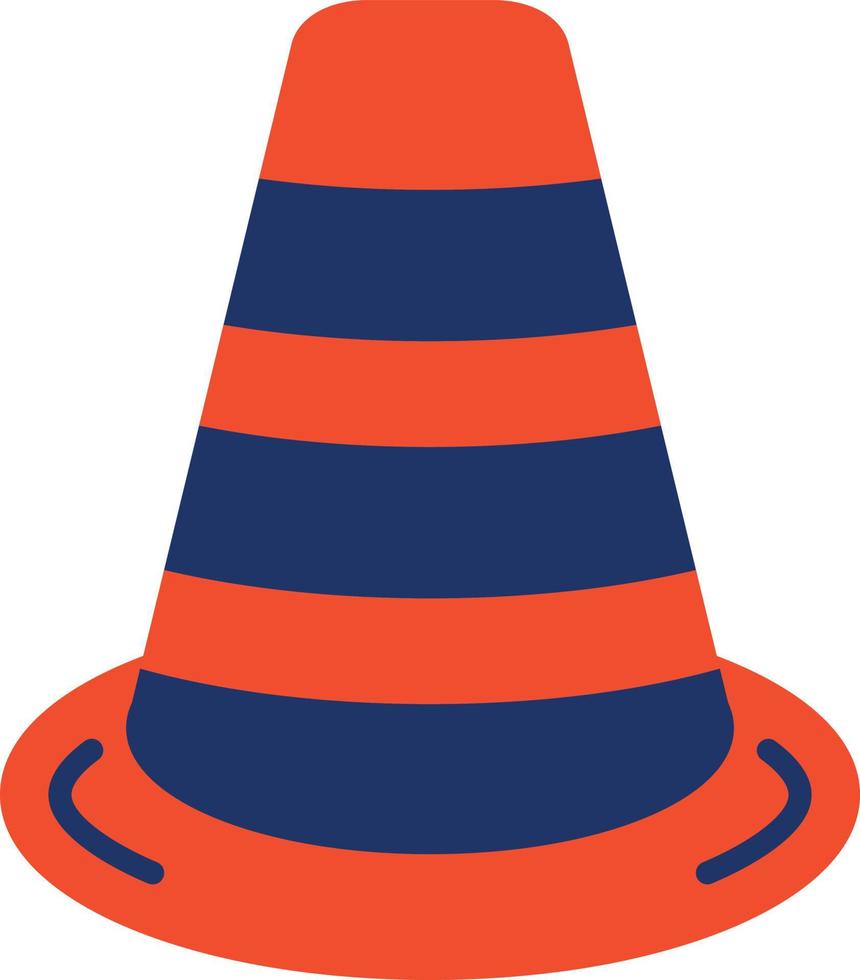 Traffic Cone Color Icon vector