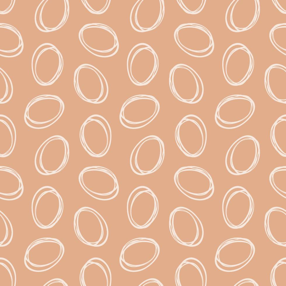 Mid century Minimal Abstractions seamless pattern with neutral colors organic shapes vector