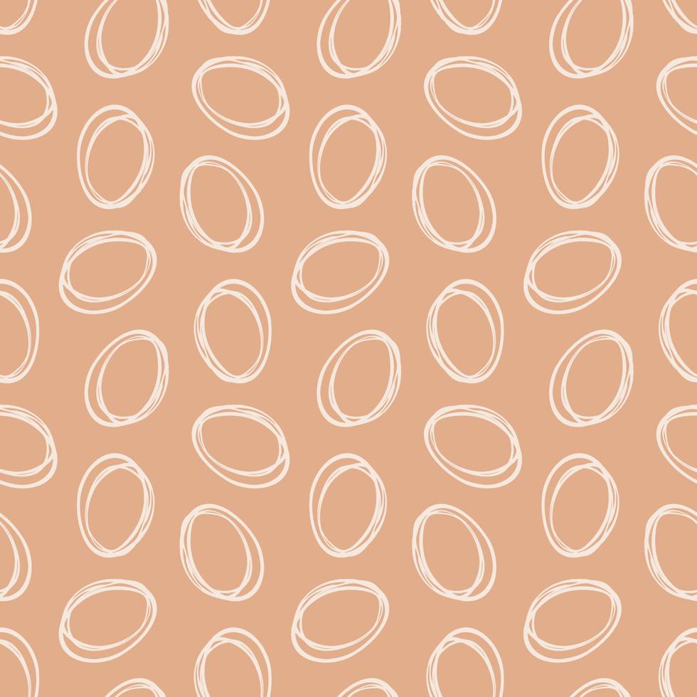 Mid century Minimal Abstractions seamless pattern with neutral colors organic shapes vector