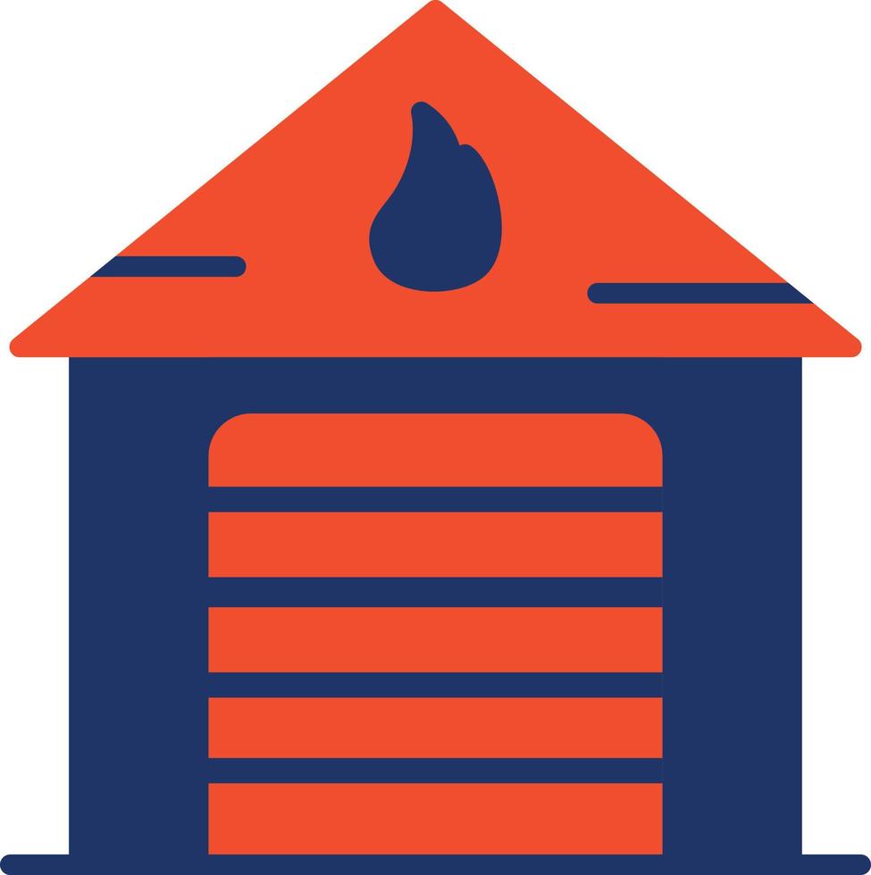 Fire Station Color Icon vector