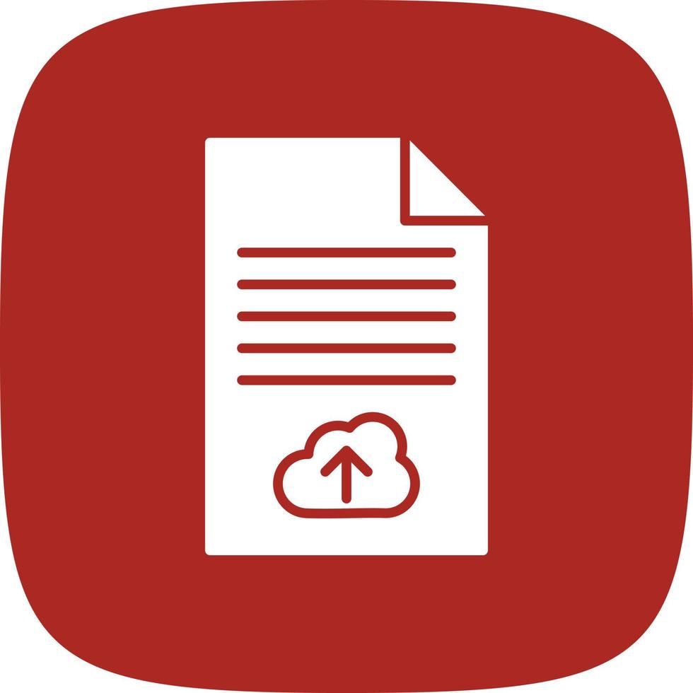 Files Upload Glyph Round Corner vector