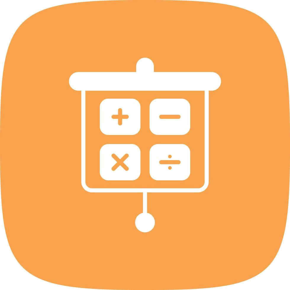 Calculation Presentation Glyph Round Corner vector