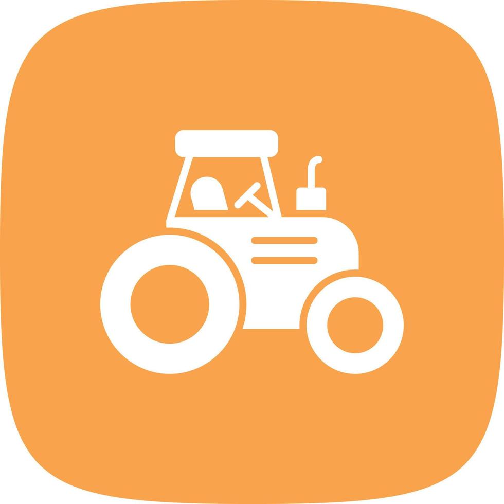 Tractor Glyph Round Corner vector