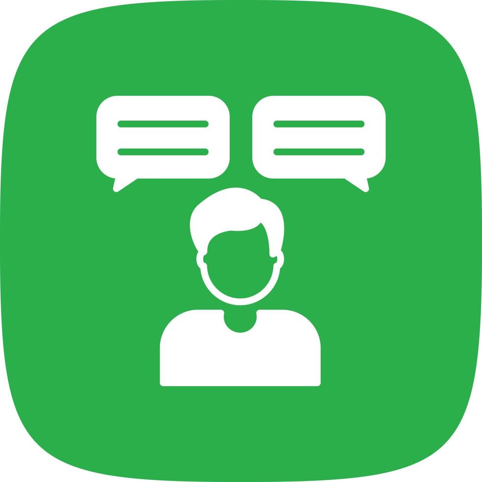 Chat Glyph Round Corner vector