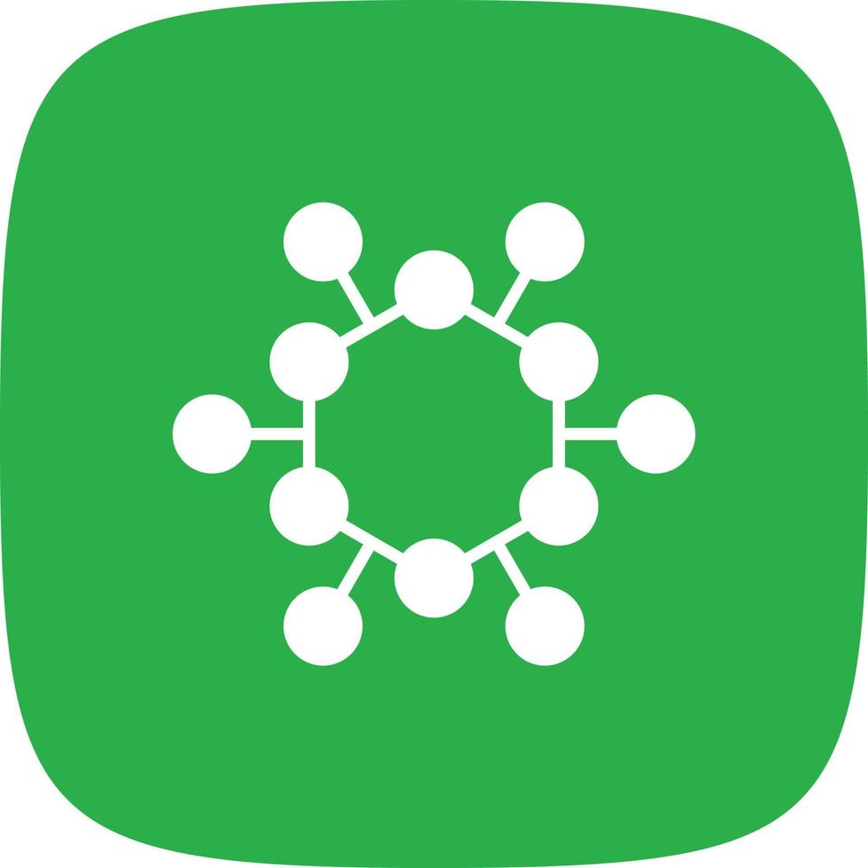 Atom Structure Glyph Round Corner vector