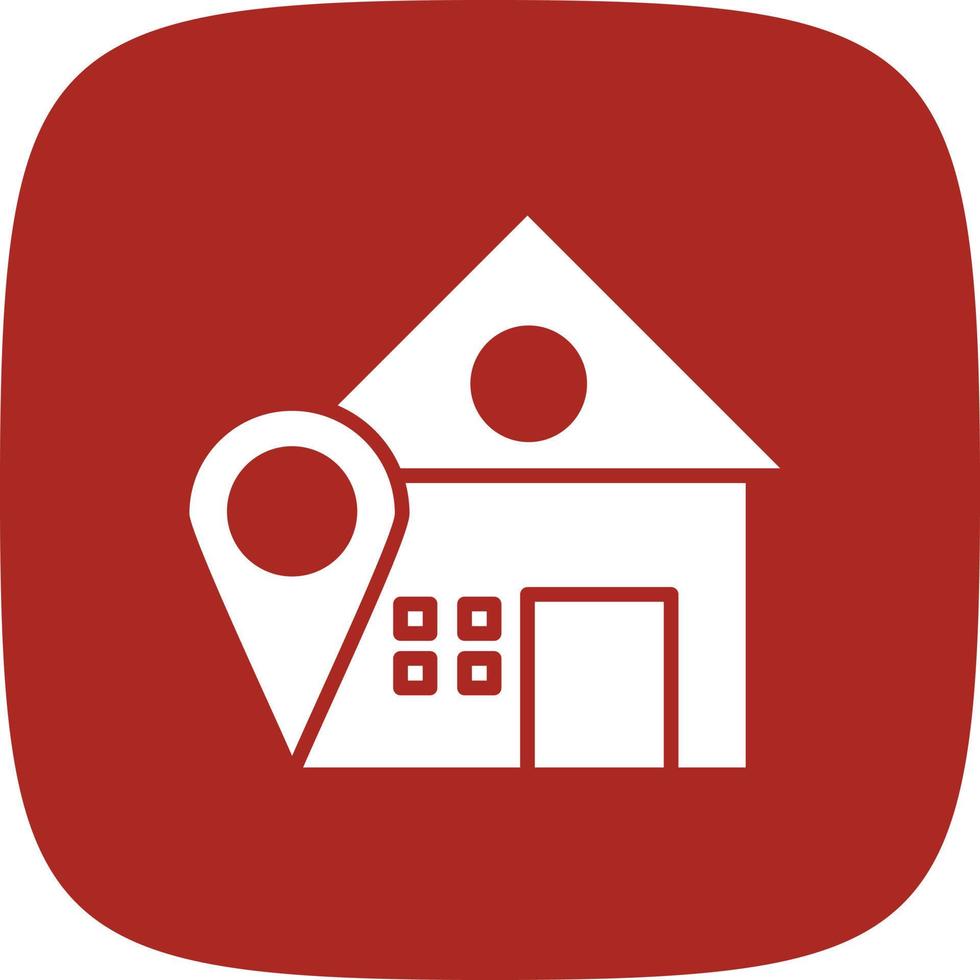 Home Location Glyph Round Corner vector