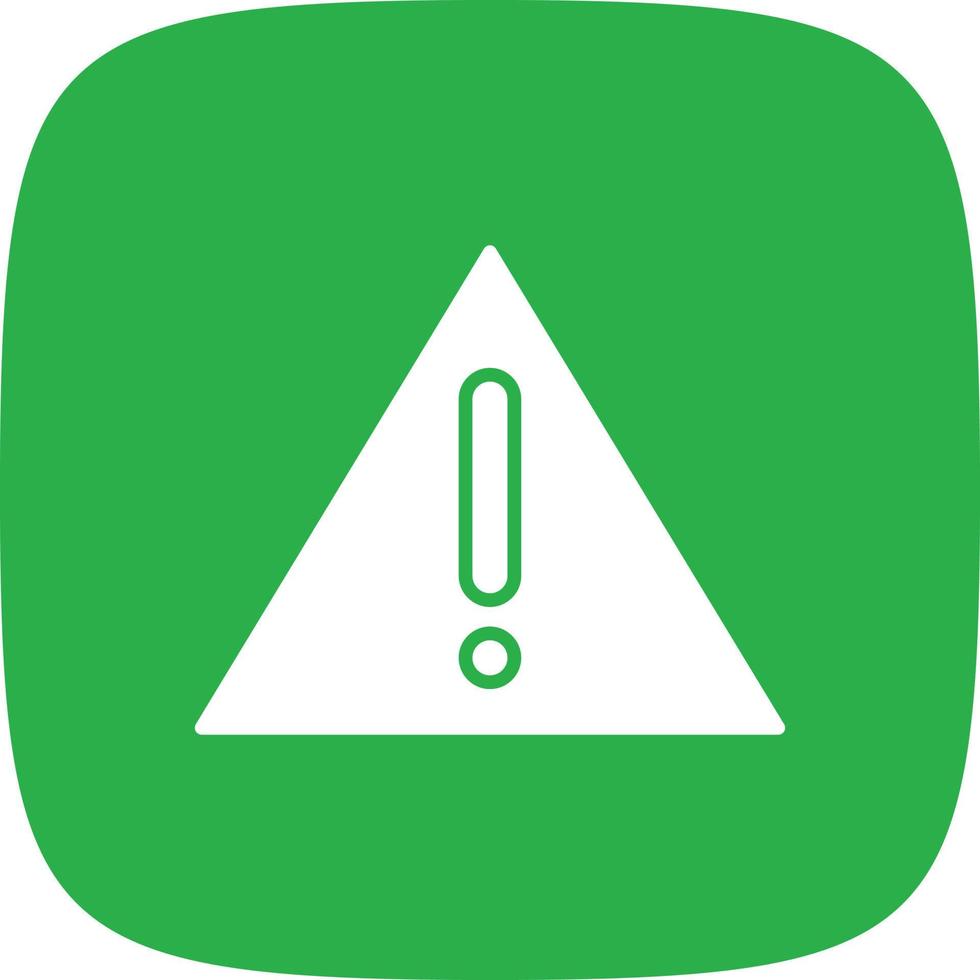 Warning Sign Glyph Round Corner vector