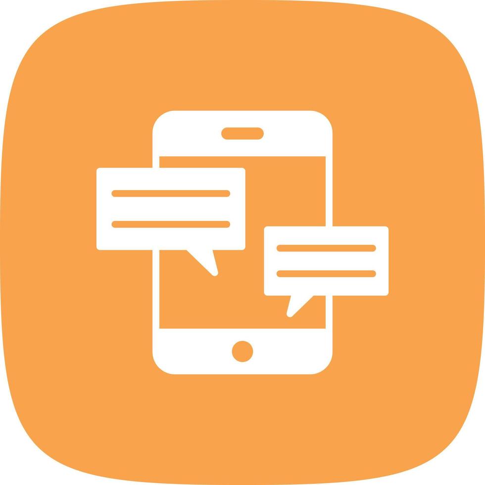 Mobile Chat Glyph Round Corner vector