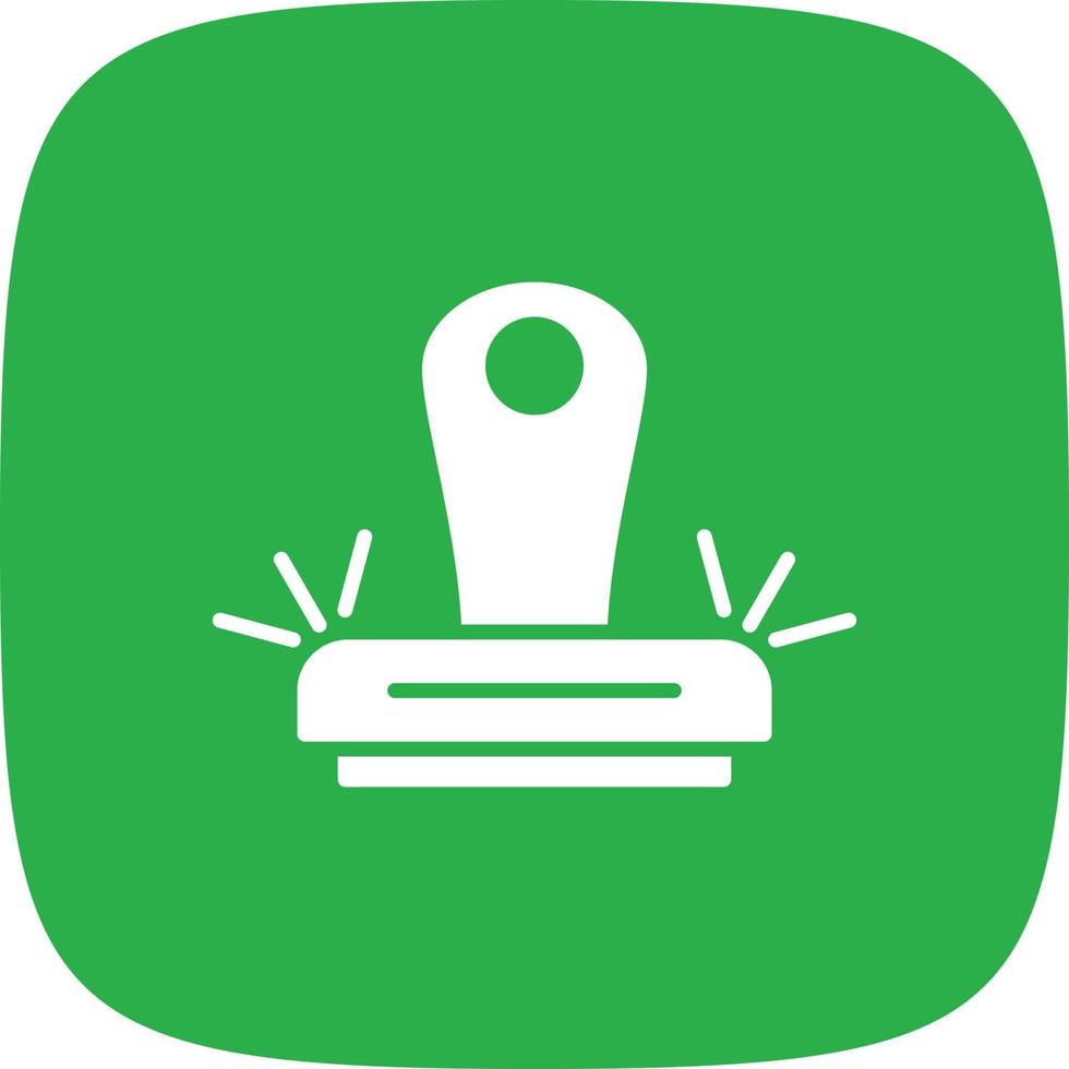 Stamp Glyph Round Corner vector