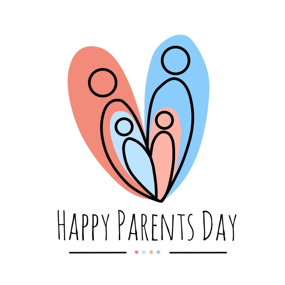 Graphic illustration of Parents Day vector