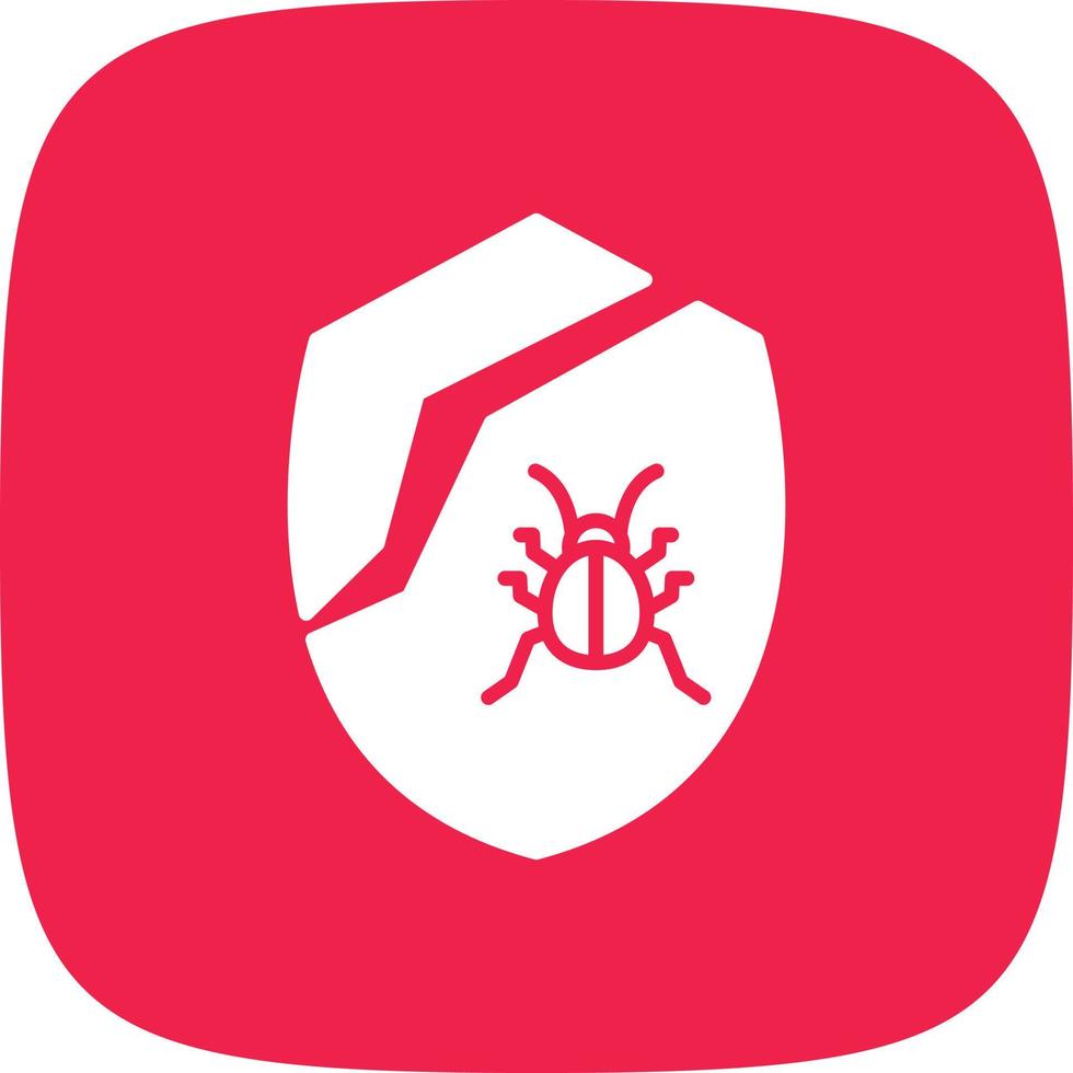 Broken Shield Glyph Round Corner vector
