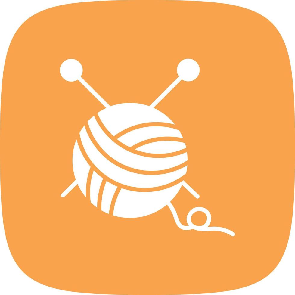 Knitting Glyph Round Corner vector