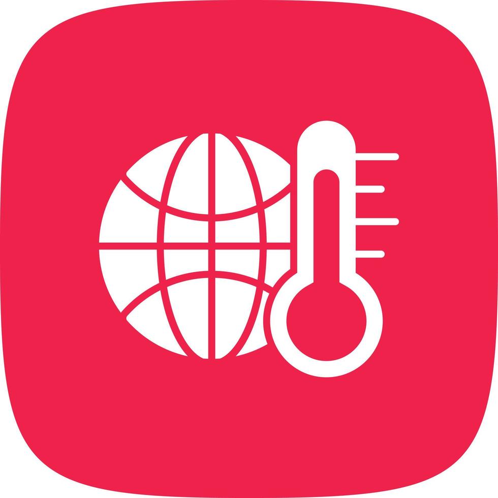 Global Warming Glyph Round Corner vector