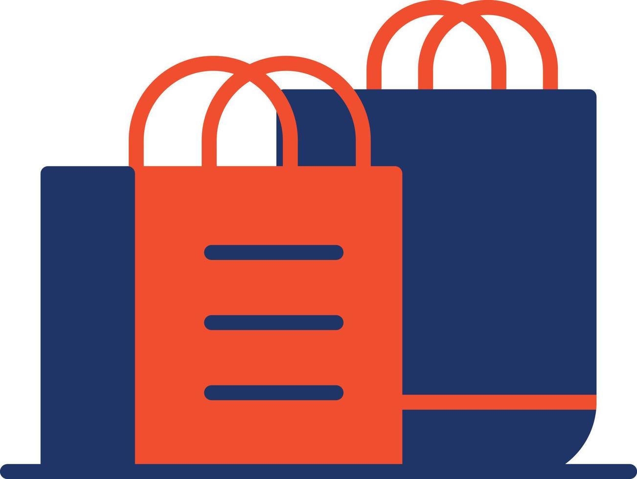 icono de color de compras vector