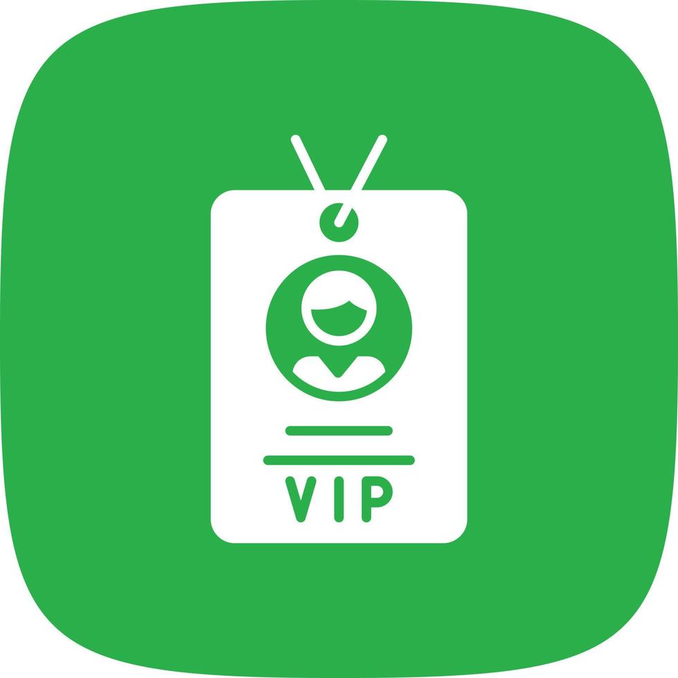 Vip Pass Glyph Round Corner vector
