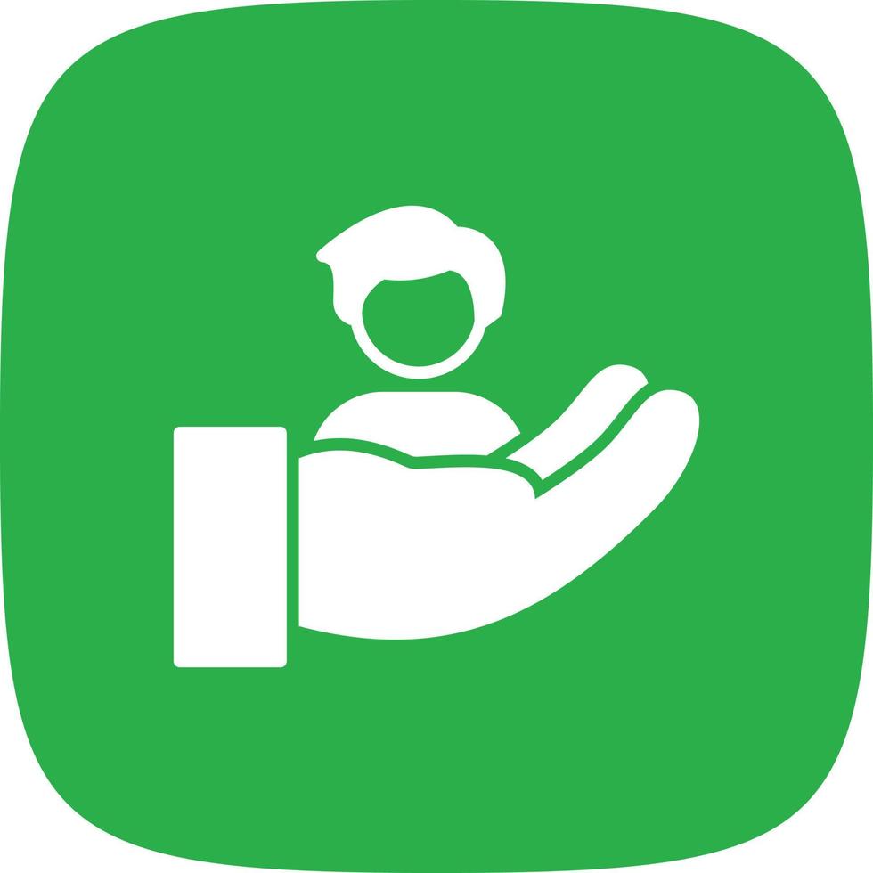 Social Care Glyph Round Corner vector