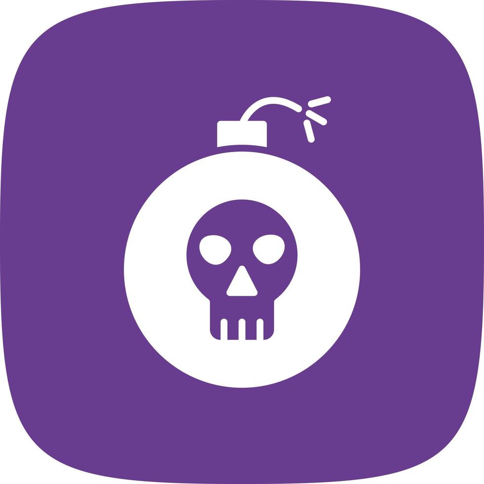 Bomb Glyph Round Corner vector
