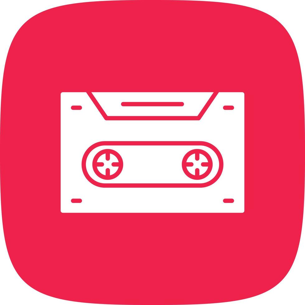 Cassette Glyph Round Corner vector