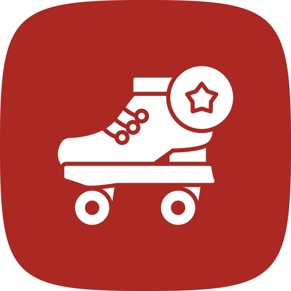 Roller Skates Glyph Round Corner vector