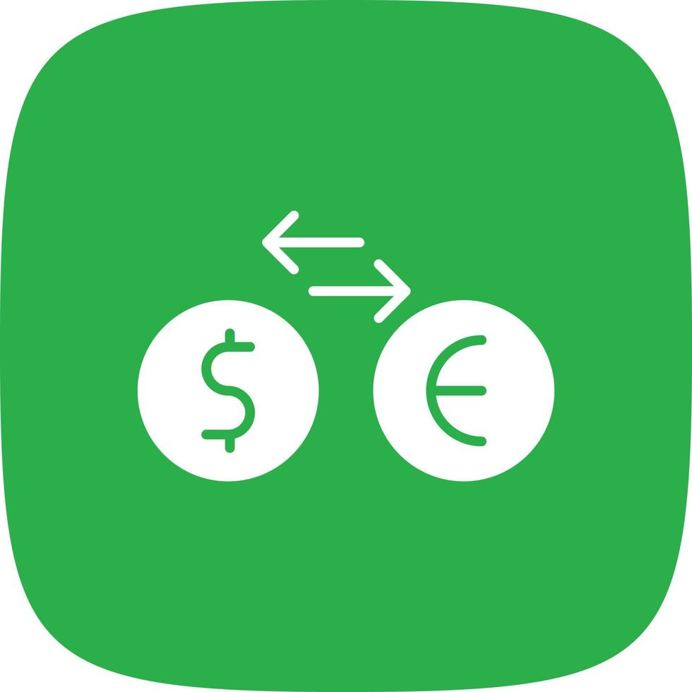 Currency Exchange Glyph Round Corner vector
