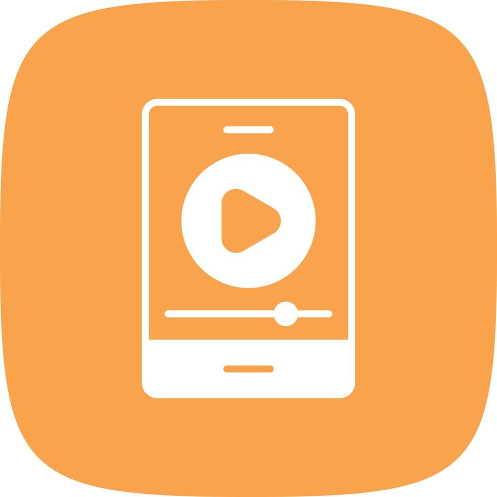 Video Tutorial Glyph Round Corner vector
