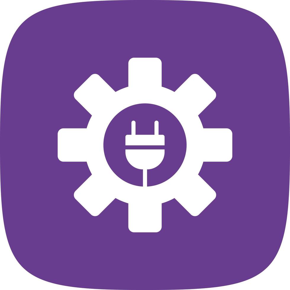 Gear Glyph Round Corner vector