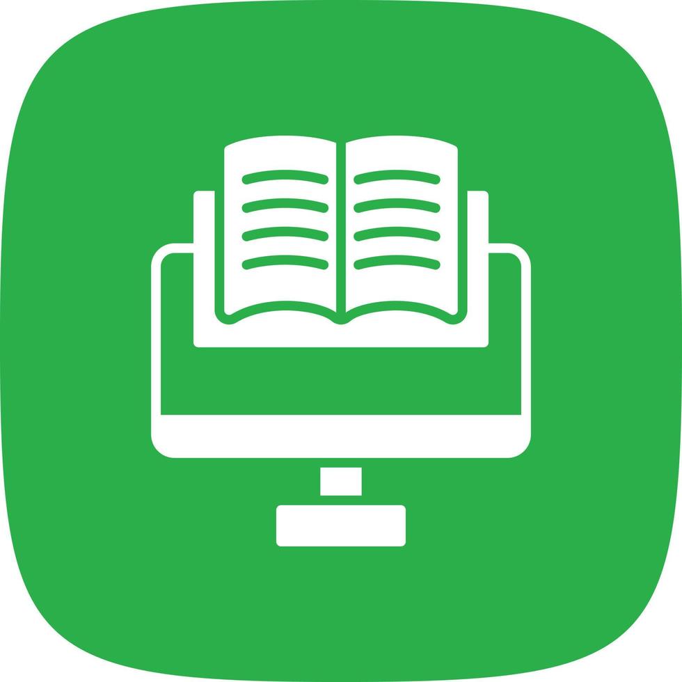 Ebook Lcd Glyph Round Corner vector