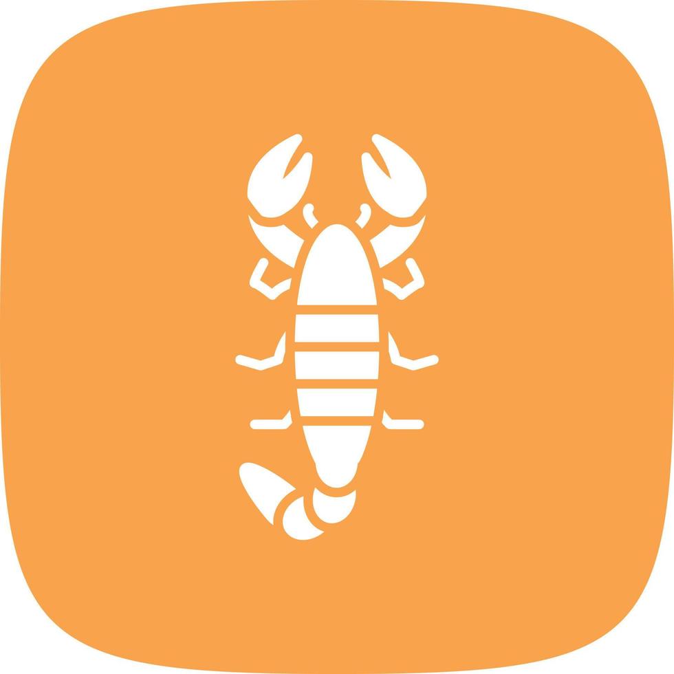 Scorpion Glyph Round Corner vector