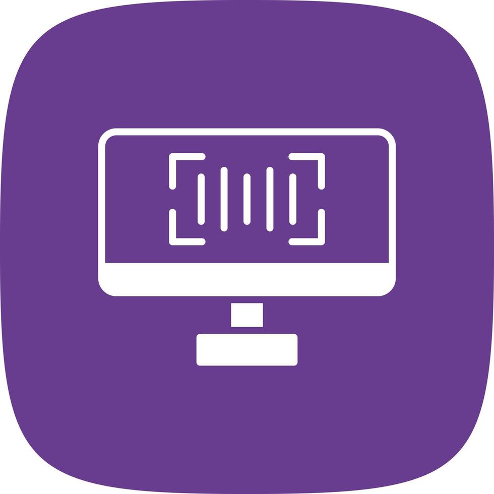 Scanner Glyph Round Corner vector