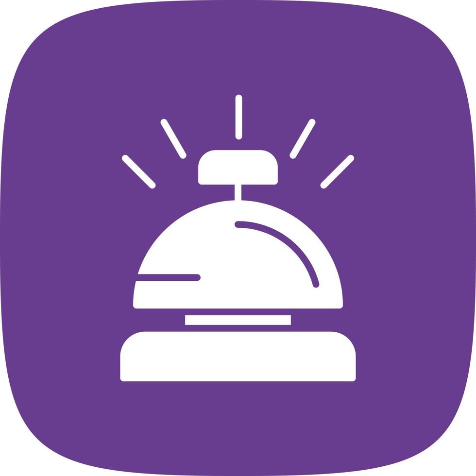 Reception Bell Glyph Round Corner vector