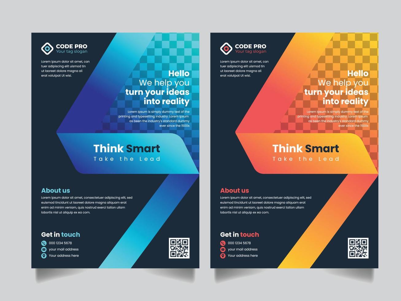 Corporate business flyer banner poster leaflet template vector design