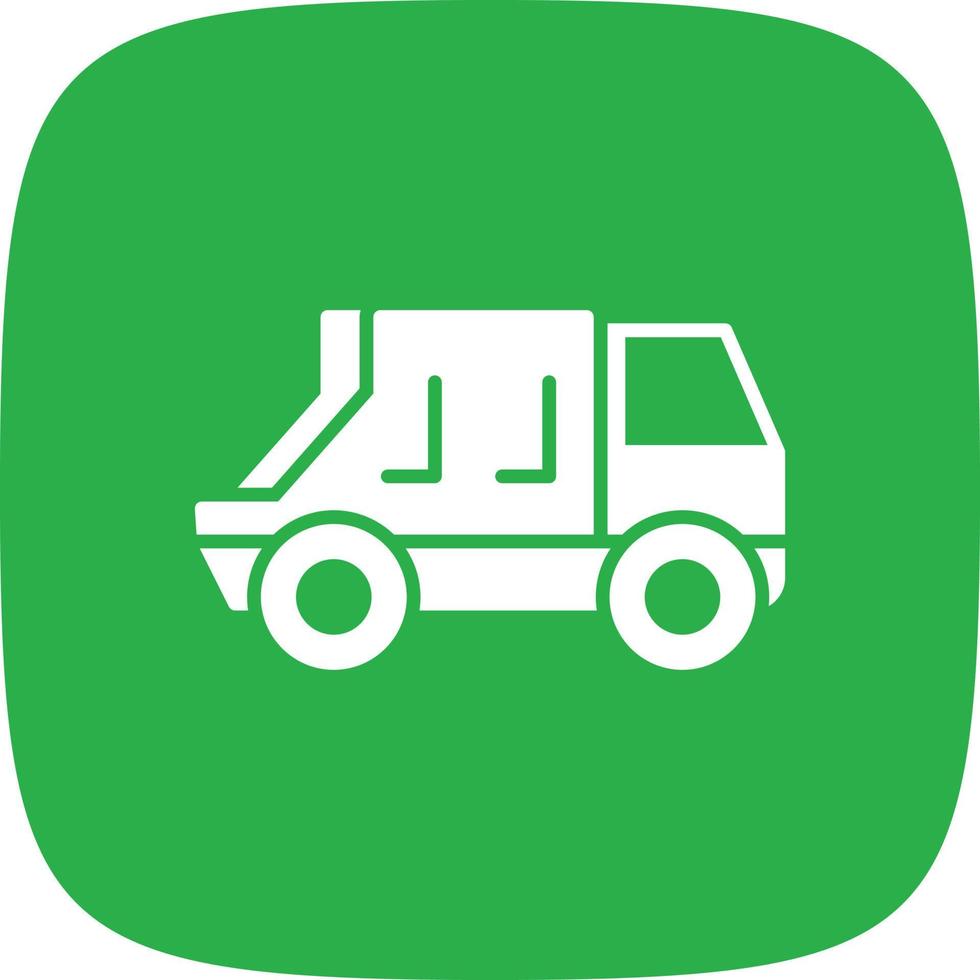 Recycling Truck Glyph Round Corner vector