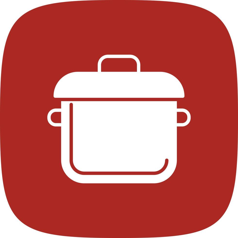Cooking Pot Glyph Round Corner vector