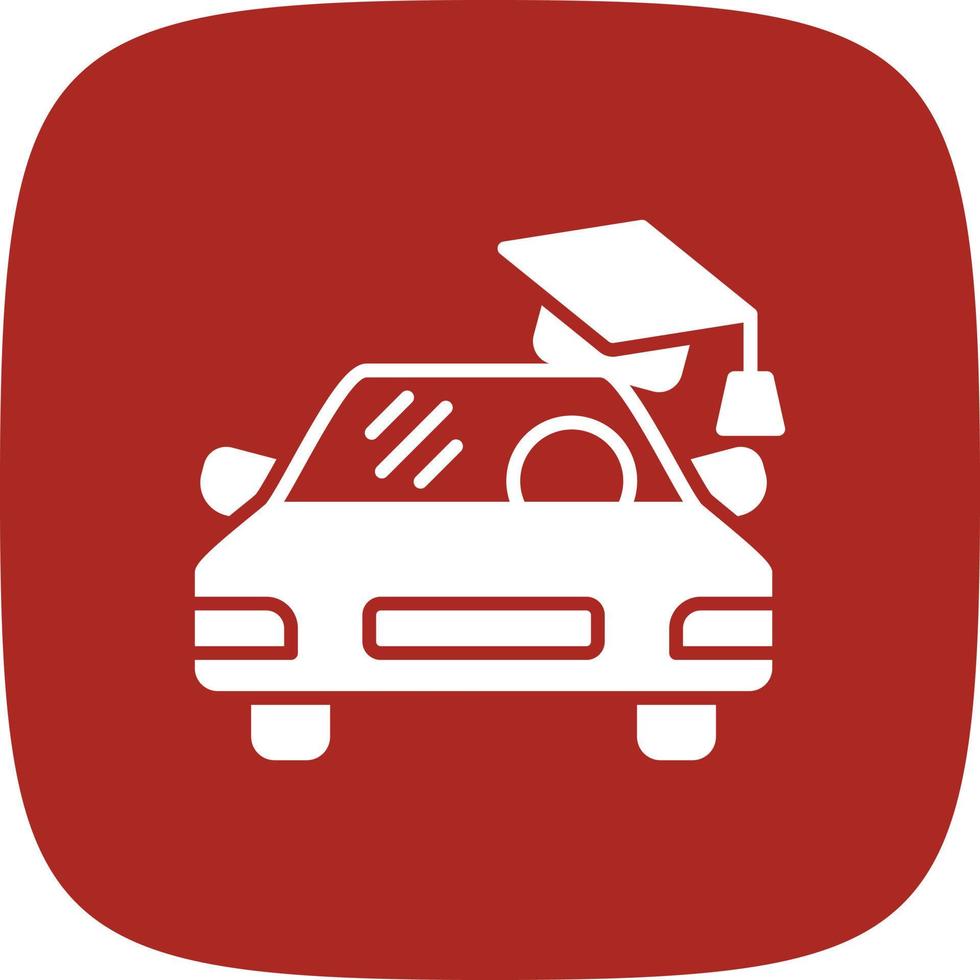 2 - Driving School Glyph Round Corner vector