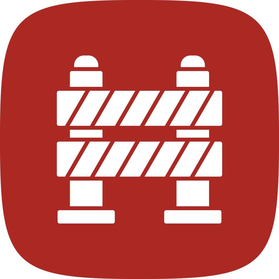 17 - Road Block Glyph Round Corner vector
