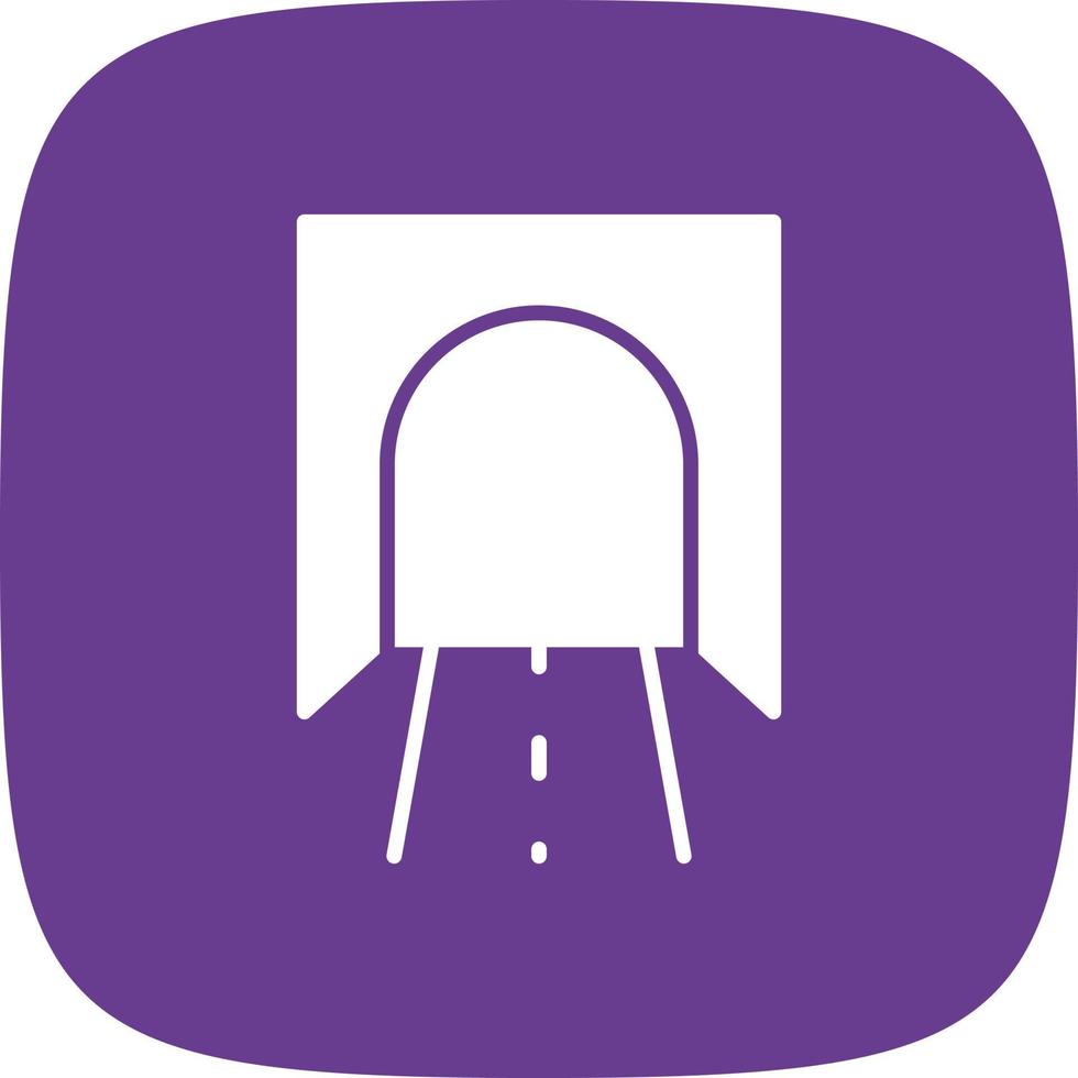 Tunnel Glyph Round Corner vector