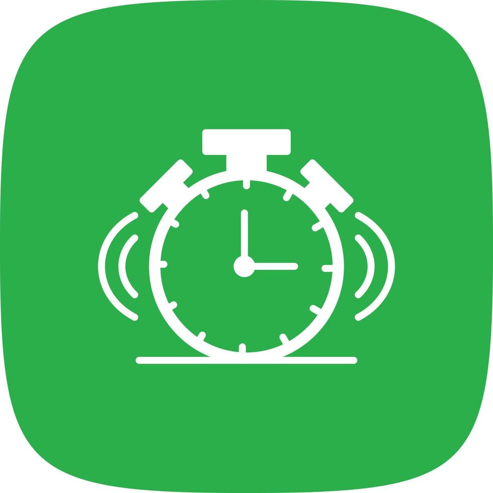 Alarm Clock Glyph Round Corner vector