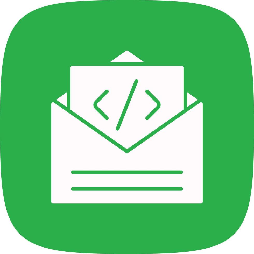 Mail Code Glyph Round Corner vector