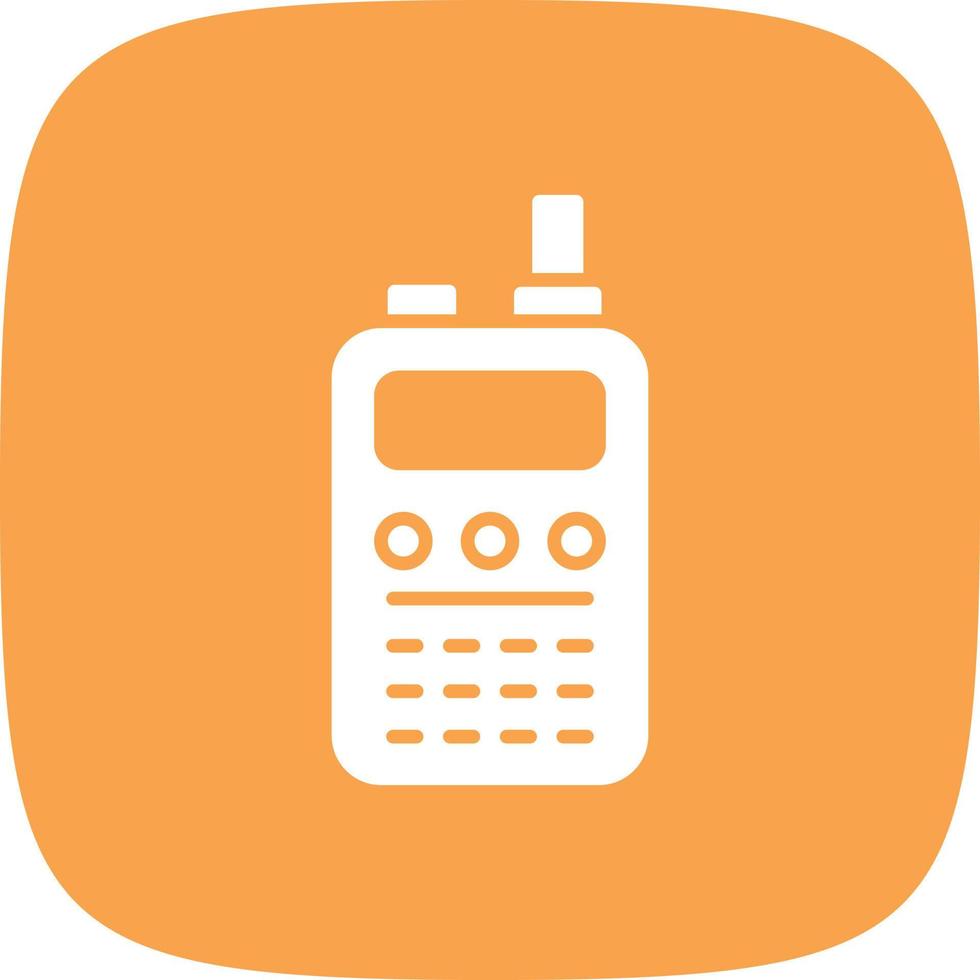 Walkie Talkie Glyph Round Corner vector