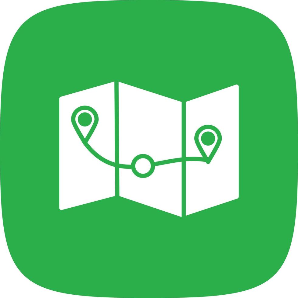 Map Glyph Round Corner vector