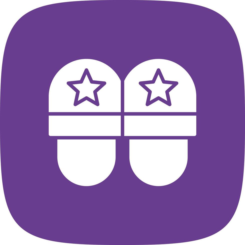 Slippers Glyph Round Corner vector