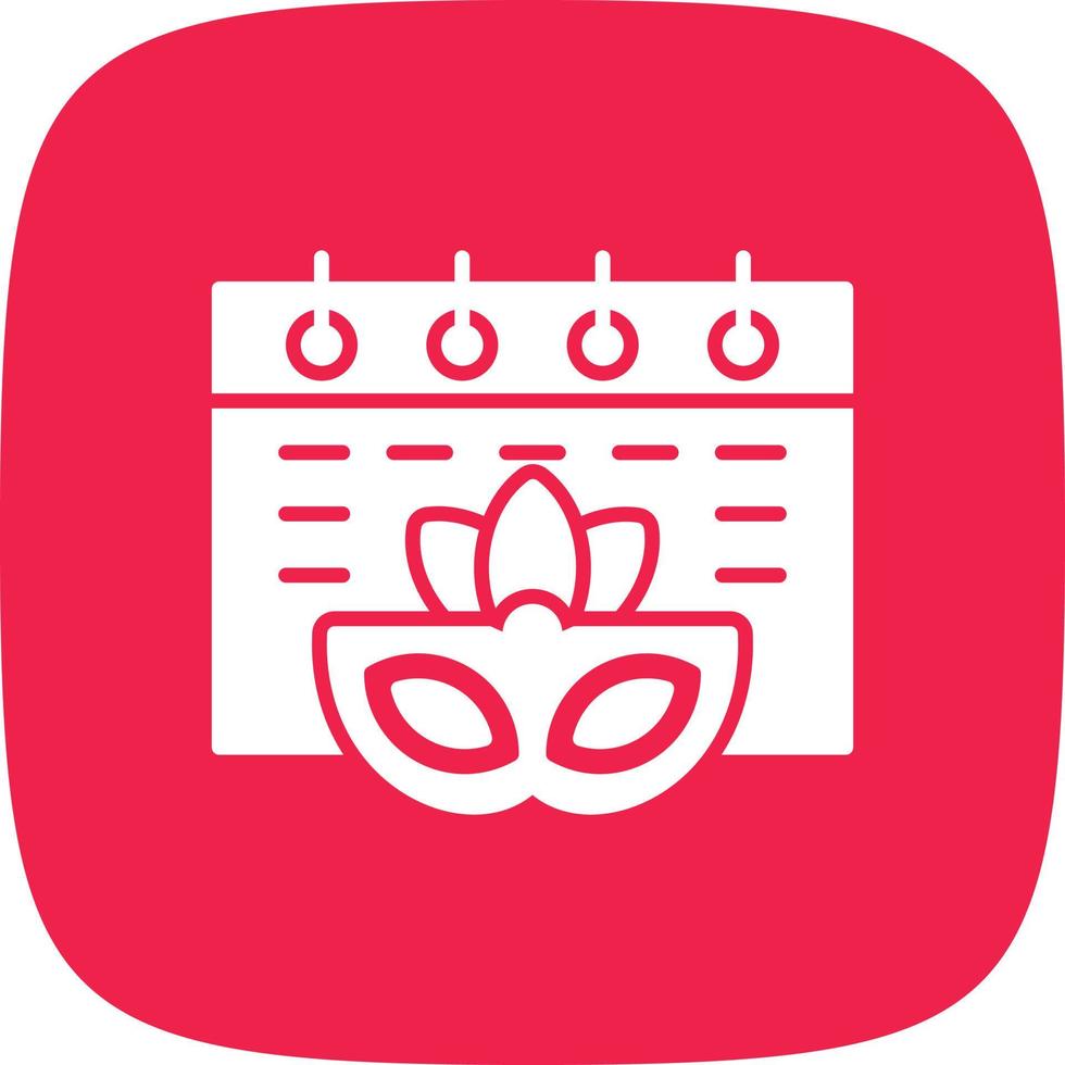 Calendar Glyph Round Corner vector