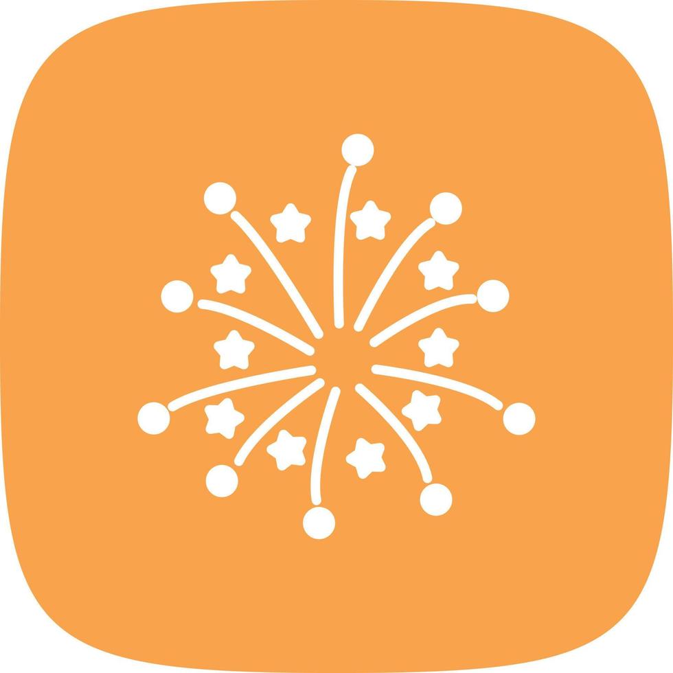 Fireworks Glyph Round Corner vector