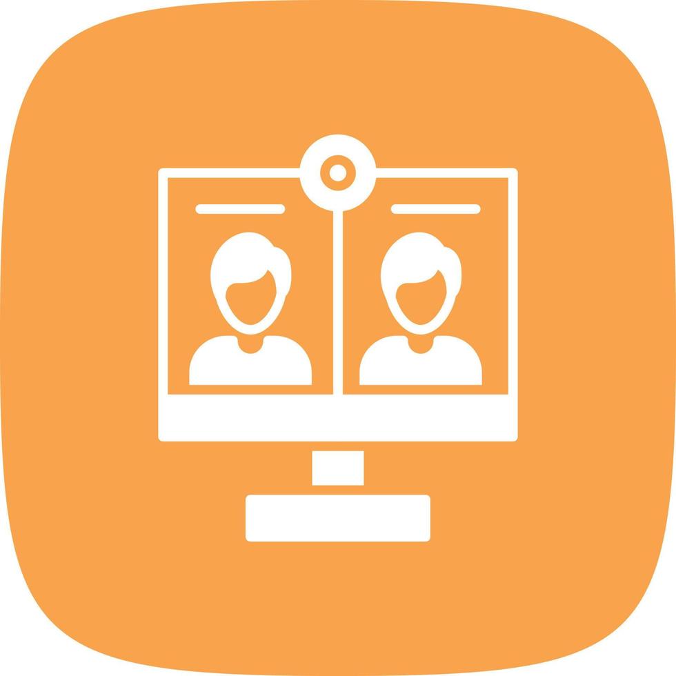 Video Call Glyph Round Corner vector