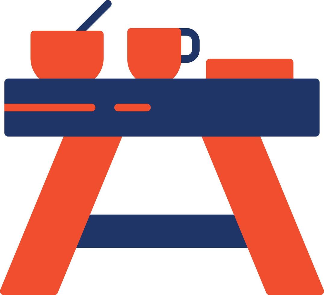 Camping Table Color Icon vector
