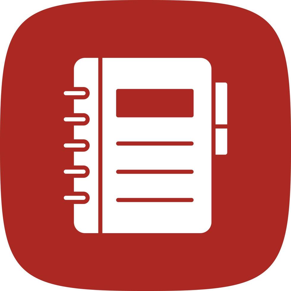 Notebook Glyph Round Corner vector