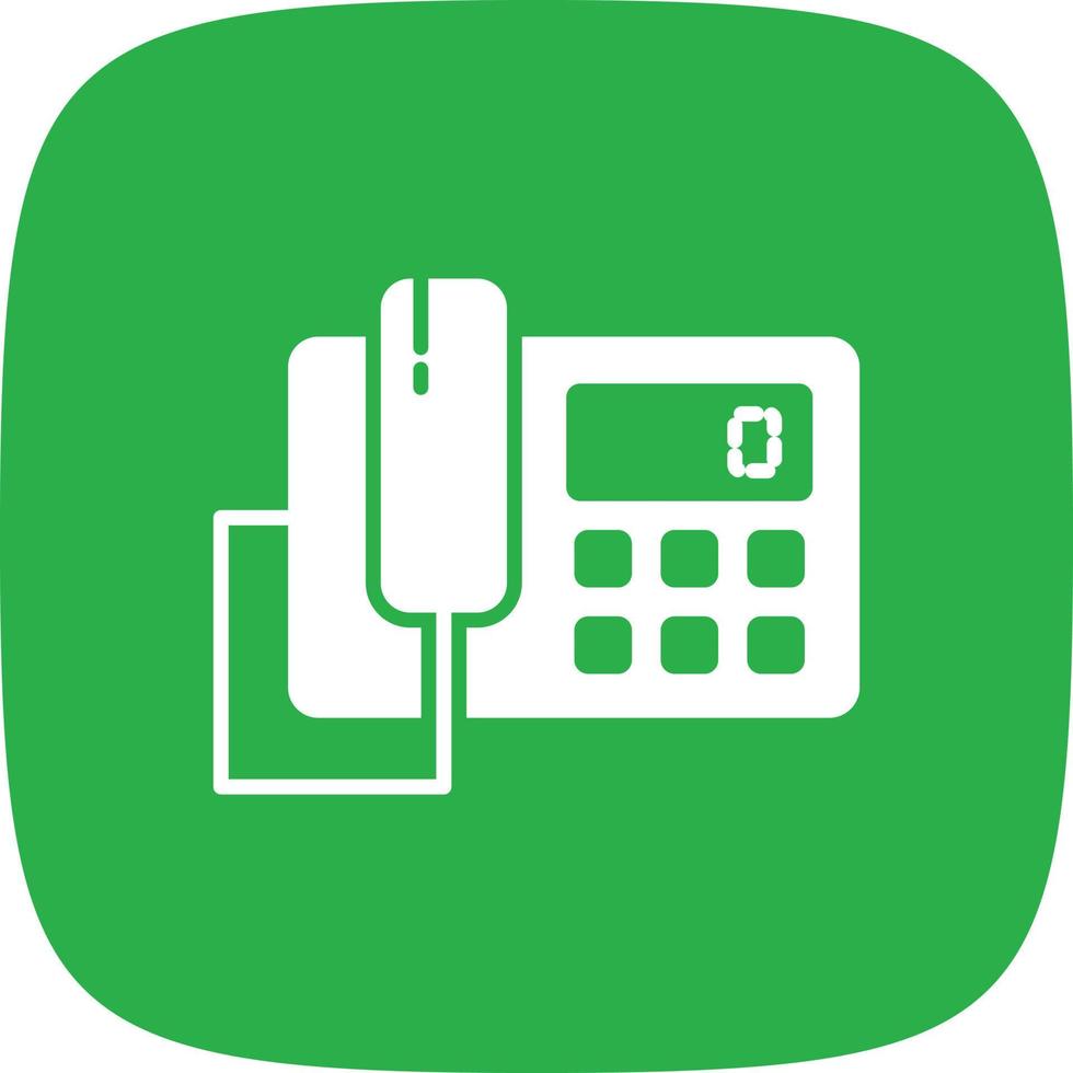 Telephone Glyph Round Corner vector