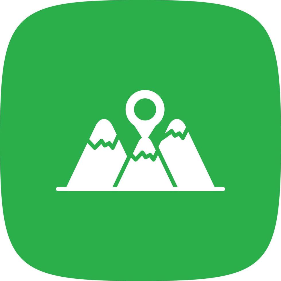 Mountain Glyph Round Corner vector